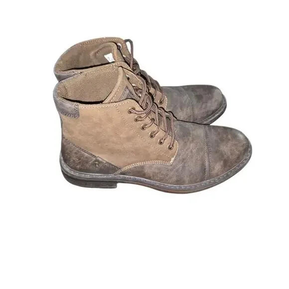 Joe's Jeans Battle Cappy Brown Boots Mens 8 Womens 9.5 Lace Up - Picture 2 of 6